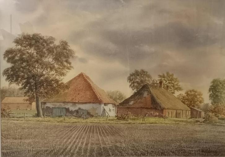 Reg. G. Gosling (1906-2000) - gemengde techniek, Antiquités & Art, Art | Peinture | Classique, Enlèvement