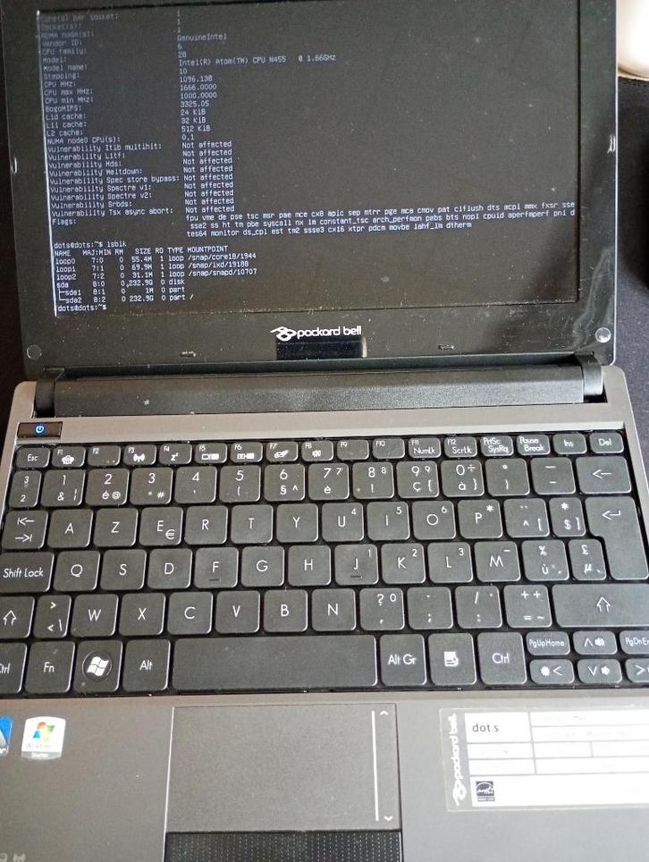 Mini laptop + lader & zak, Computers en Software, Windows Laptops, Gebruikt, 11 inch, HDD, Minder dan 2 Ghz, Minder dan 4 GB, Azerty