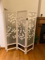 Paravent décoratif en bois, 3 panneaux, au style asiatique, Enlèvement, Utilisé