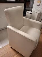Wit nepleren eetkamerstoelen op wieltjes, Huis en Inrichting, Stoelen, Ophalen, Wit