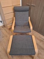 Poang schommelstoel met voetenbank, Huis en Inrichting, Fauteuils, Ophalen, Nieuw, Hout