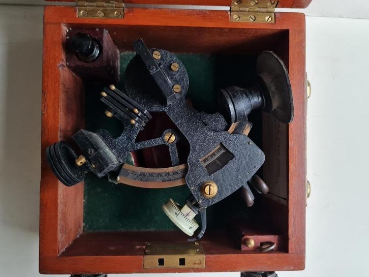 RARE HUGHES & SON seaplane R.A.F. SEXTANT original box, Antiek en Kunst, Antiek | Gereedschap en Instrumenten, Ophalen of Verzenden