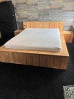 Bed van steigerhout 160 breed Gratis!! (nieuwe matras), Ophalen, Gebruikt, Steigerhout, Tweepersoons