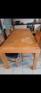 Eik tafel en stoelen, Huis en Inrichting, Ophalen, Gebruikt