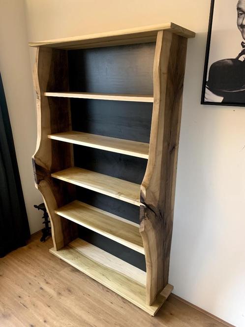 Twee unieke kasten van massief hout met industriële look, Huis en Inrichting, Kasten | Boekenkasten, Gebruikt, 100 tot 150 cm