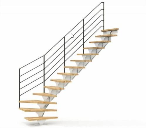escalier modulable en aluminium, Bricolage & Construction, Échelles & Escaliers, Utilisé, Escalier, 2 à 4 mètres, Enlèvement