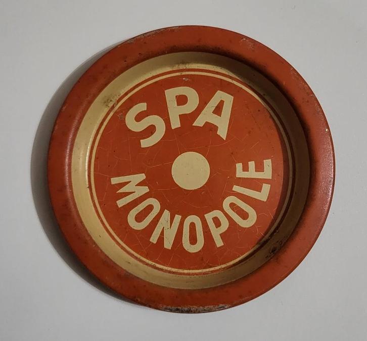 Blikken onderlegger Spa Monopole., Verzamelen, Merken en Reclamevoorwerpen, Gebruikt, Ophalen of Verzenden