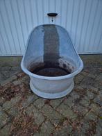 Antieke krauss zinken zitbad teil, Tuin en Terras, Bloembakken en Plantenbakken, Ophalen, Balkon