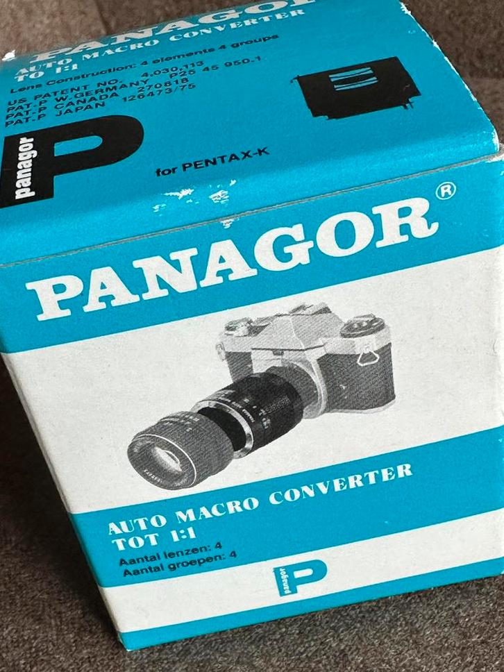 Panagor Auto Macro Converter 1:1 – Pentax K – compleet, Audio, Tv en Foto, Foto | Lenzen en Objectieven, Zo goed als nieuw, Macrolens