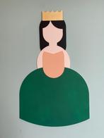 Princesse en bois peint - déco mural minimaliste - Neuf, Enfants & Bébés, Chambre d'enfant | Aménagement & Décoration, Décoration murale