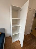 Witte grote kast met schappen, beschadigd aan zijkant, Huis en Inrichting, Ophalen, Minder dan 50 cm, 200 cm of meer, Overige houtsoorten