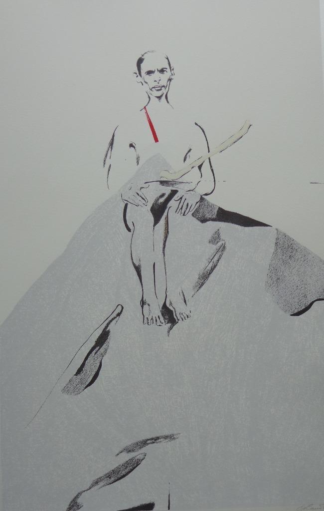 OCTAVE LANDUYT / BONJOUR BREL / KLEURLITHO / 76x56cm / SIG, Antiek en Kunst, Kunst | Litho's en Zeefdrukken, Ophalen of Verzenden
