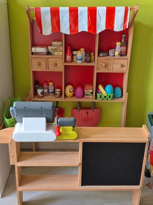 Winkeltje met toebehoren, Kinderen en Baby's, Speelgoed | Speelkeukens, Gebruikt, Hout, Ophalen