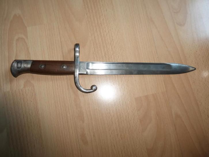 Bajonet Mauser Belge M.1889 Jeannette zonder schede, Verzamelen, Militaria | Algemeen, Landmacht, Mes of Dolk, Verzenden
