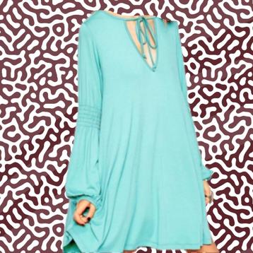 Boho jurk met speciale mouwen (maat S/M), Maat 38/40 (M), Ophalen of Verzenden, Asos, Gedragen