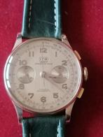 Chronograph suisse 18 kt goud., Handtassen en Accessoires, Horloges | Antiek, Overige merken, Goud, 1960 of later, Met bandje