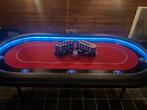 Professionele Poker Tafel met led + World Poker Tour Chip, Ophalen of Verzenden, Zo goed als nieuw