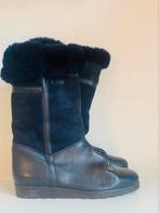 Vintage wedge lederen/suéde laarzen gevoerd lamswol (38), Kleding | Dames, Ophalen of Verzenden
