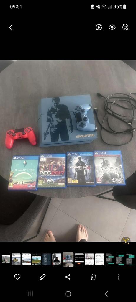 Playstation 4 1TB uncharted limited edition, Games en Spelcomputers, Spelcomputers | Sony PlayStation 4, Zo goed als nieuw, Ophalen of Verzenden