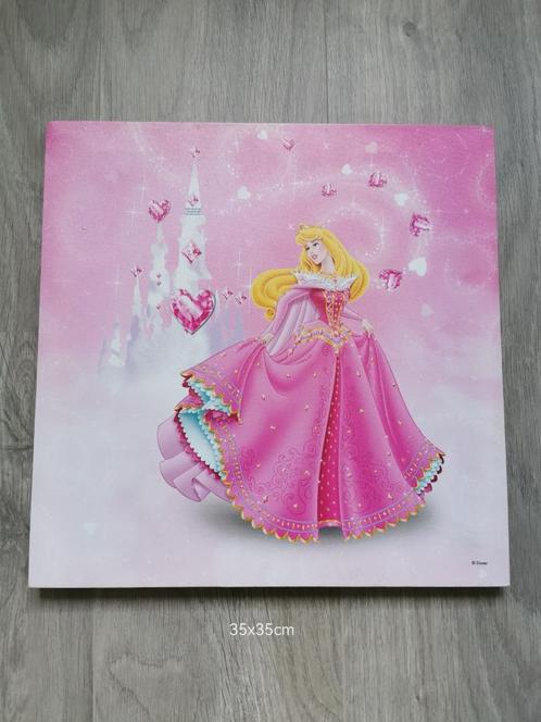 Canvas Doornroosje 35x35cm, Kinderen en Baby's, Kinderkamer | Inrichting en Decoratie, Gebruikt, Wanddecoratie, Ophalen of Verzenden