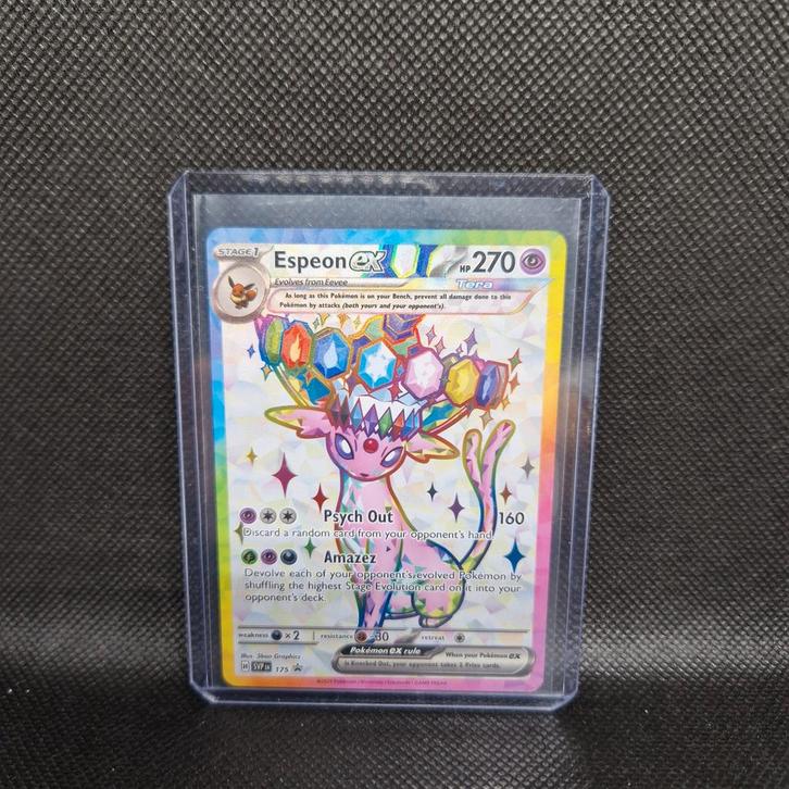 Espeon EX Prismatic Evolutions NearMint Promo, Hobby en Vrije tijd, Verzamelkaartspellen | Pokémon, Ophalen of Verzenden