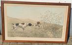 gravure chien de chasse signe leon danchin, Antiek en Kunst, Ophalen