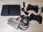 PlayStation 2 console plus 2 controllers, 8 memory cards en, Games en Spelcomputers, Gebruikt, Zwart, Met games, Met 2 controllers