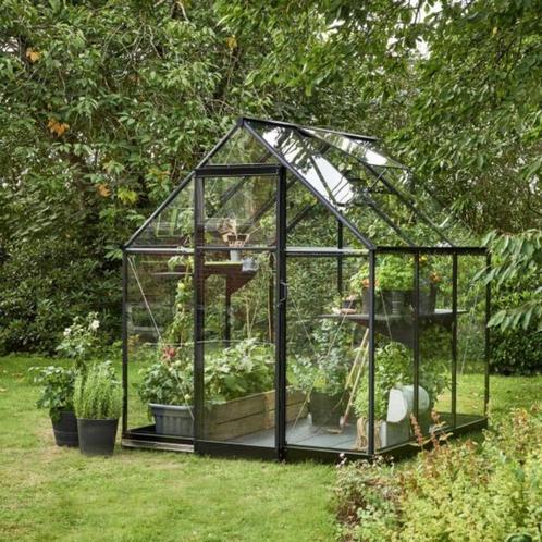 Serre de jardin QUBE 66 revêtement noir : 198 x 198 x 219 cm, Hobby & Loisirs créatifs, Hobby & Loisirs Autre, Neuf, Envoi