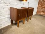 set van 2 vintage nachtkastjes / mini kastjes, Antiek en Kunst, Curiosa en Brocante, Ophalen of Verzenden