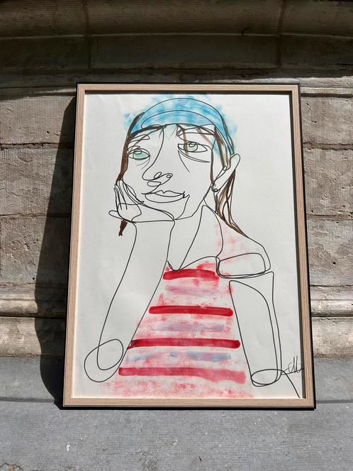 La fille du chou frisé, Antiek en Kunst, Kunst | Tekeningen en Fotografie, Ophalen of Verzenden