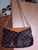 Sac brun foncé et marron à bandoulière., Enlèvement, Comme neuf, Brun