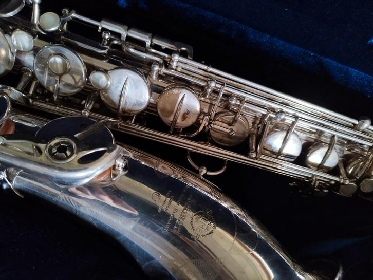 Zilverkleurig selmer mark vi tenorsax, Musique & Instruments, Instruments à vent | Saxophones, Enlèvement