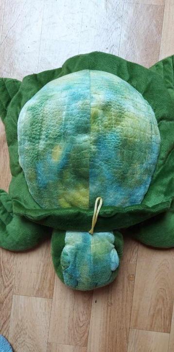 Pluche  groene levensechte Schildpad  40 cm x 40 cm