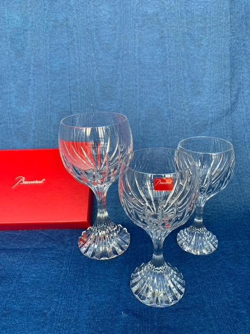 Baccarat 'Massena' Set 3X Crystal Multi Model Glass, Antiek en Kunst, Antiek | Glaswerk en Kristal, Ophalen