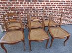 Set van 6 rieten stoelen in LOUIS XV-stijl, Antiek en Kunst, Antiek | Meubels | Stoelen en Sofa's, Ophalen