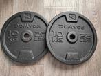 2 x 10kg Domyos halterschijven. (20kg) (Als nieuw!), Ophalen, Zo goed als nieuw, Benen, Halterschijven