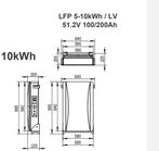 10kw opslagbatterij en Growatt 5kw hybride omvormer, Ophalen of Verzenden, Nieuw, Compleet systeem, 200 wattpiek of meer
