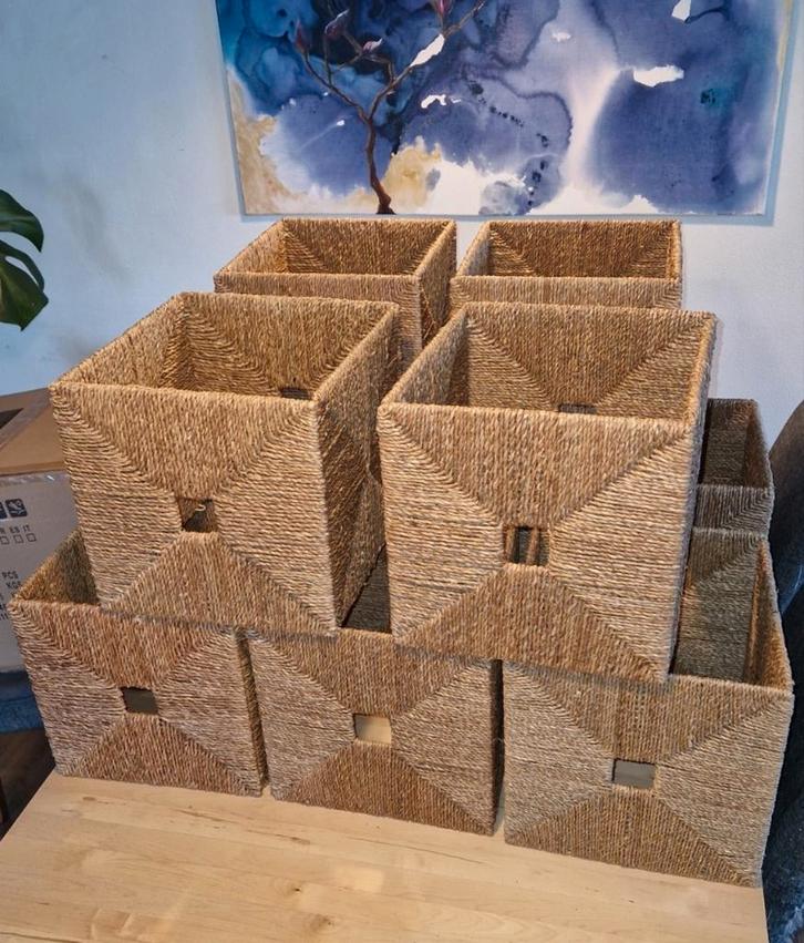 Knipsa zeegras manden, Huis en Inrichting, Woonaccessoires | Schalen en Manden, Mand, Ophalen