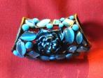 longue bague armature bronze et pierre synthétique bleu, Handtassen en Accessoires, Ringen, Overige materialen, Blauw, Ophalen of Verzenden