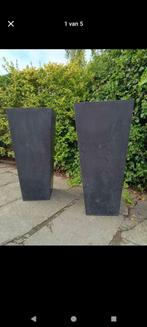 Bloembakken in koppel te koop, Tuin en Terras, Bloembakken en Plantenbakken, Ophalen, Vierkant, Kunststof
