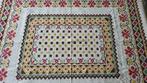 Vintage tafelkleed met geprinte borduurdecoratie, Ophalen, Gebruikt, Rechthoek, Binnen