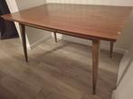 Vintage tafel - fineer, Huis en Inrichting, Tafels | Eettafels, Ophalen, Gebruikt, Overige materialen, 100 tot 150 cm