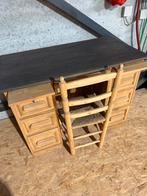 Bureau massief eik naturel blad in monocoat, Ophalen, Bureau