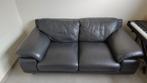 Zwart leren 2-zit, Ophalen, 150 tot 200 cm, Tweepersoons, 75 tot 100 cm