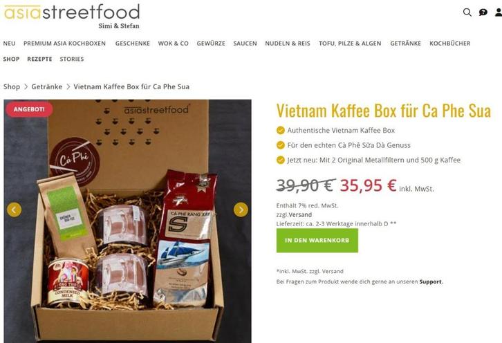Geschenkdoos Ca Phê Sua Da Vietnamese koffie, Diversen, Levensmiddelen, Ophalen