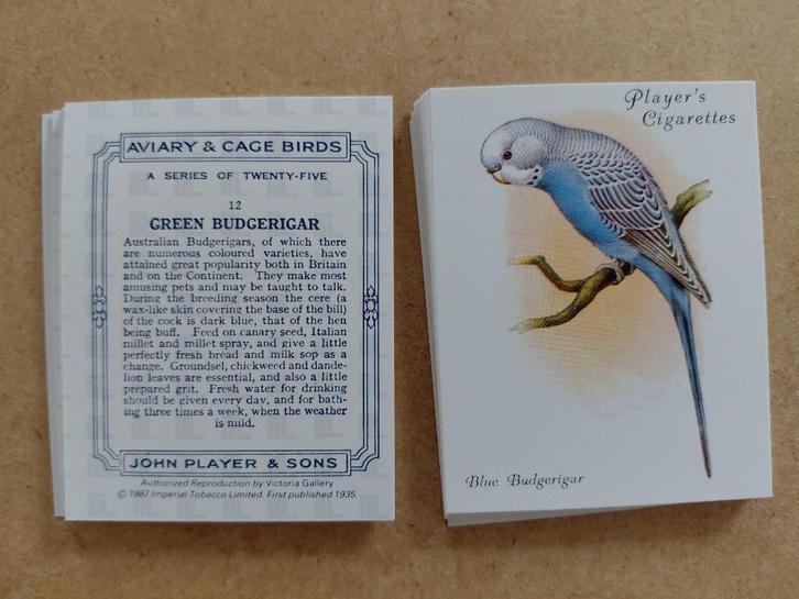 Aviary & Cage Birds compl. set 25 grote chromos vogels REPRO, Verzamelen, Foto's en Prenten, Zo goed als nieuw, Dier, 1980 tot heden