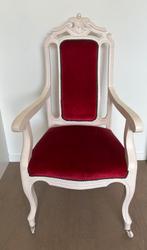 Oude stoel met vering kussen, Huis en Inrichting, Stoelen, Ophalen, Gebruikt, Rood, Hout