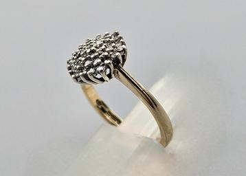 Gouden Vintage ring met diamanten Ca: 0.40 ct. 2024/267.