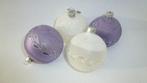 4 boules de Noël en verre Décorations de Noël, diamètre 7 cm, Enlèvement ou Envoi, Neuf