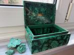 Juwelendoos van malachiet (DRC) handgemaakt 1964, Handtassen en Accessoires, Antieke sieraden, Ophalen, Overige materialen, Overige typen